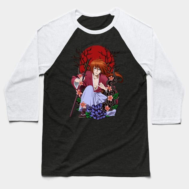 Himura Kenshin Baseball T-Shirt by AssoDesign